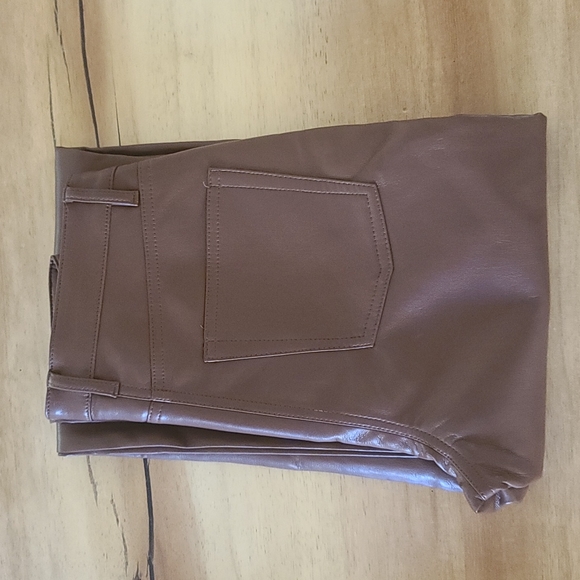 Wilfred Pants - Brown faux leather pants